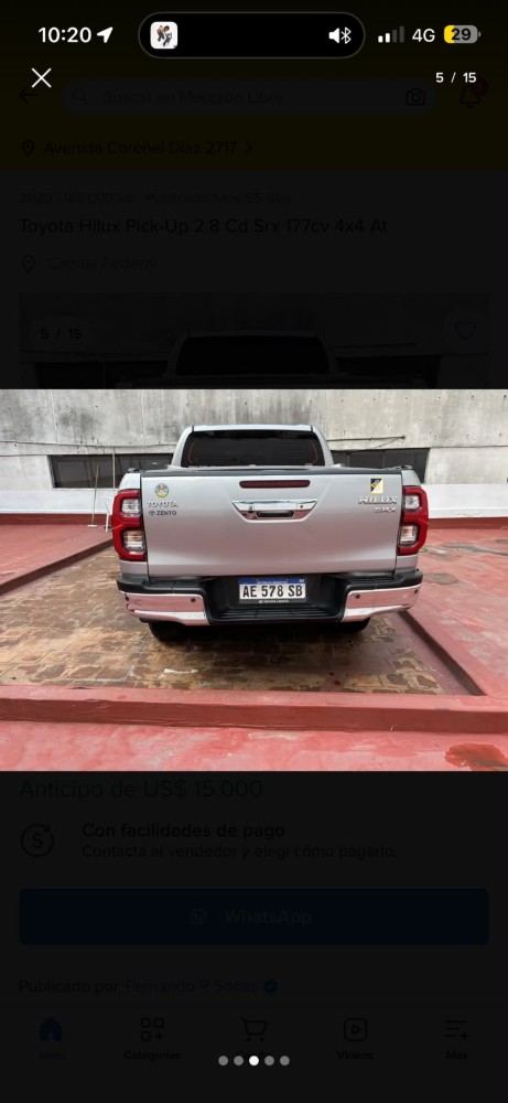 Toyota Hilux 2.8 Cd SRX 177 CV 4x4 At — foto 8